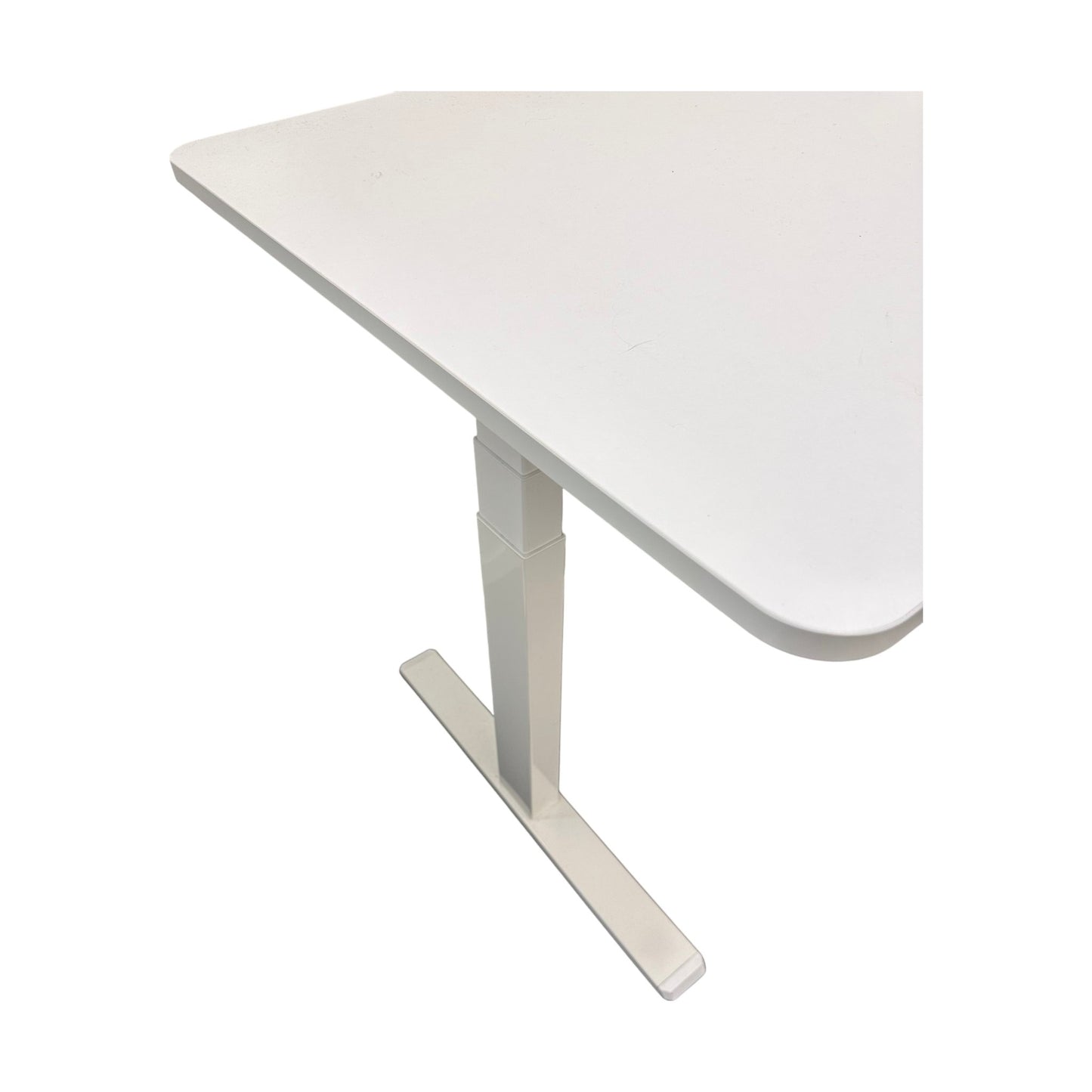 Elektrisk hev/senk skrivebord 150x75 cm, hvit laminat
