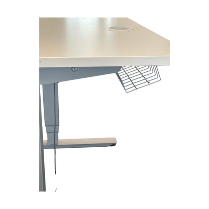 EFG elektrisk hev/senk skrivebord, hvit laminat, 120x80 cm