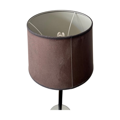 Bordlampe m/brun skjerm