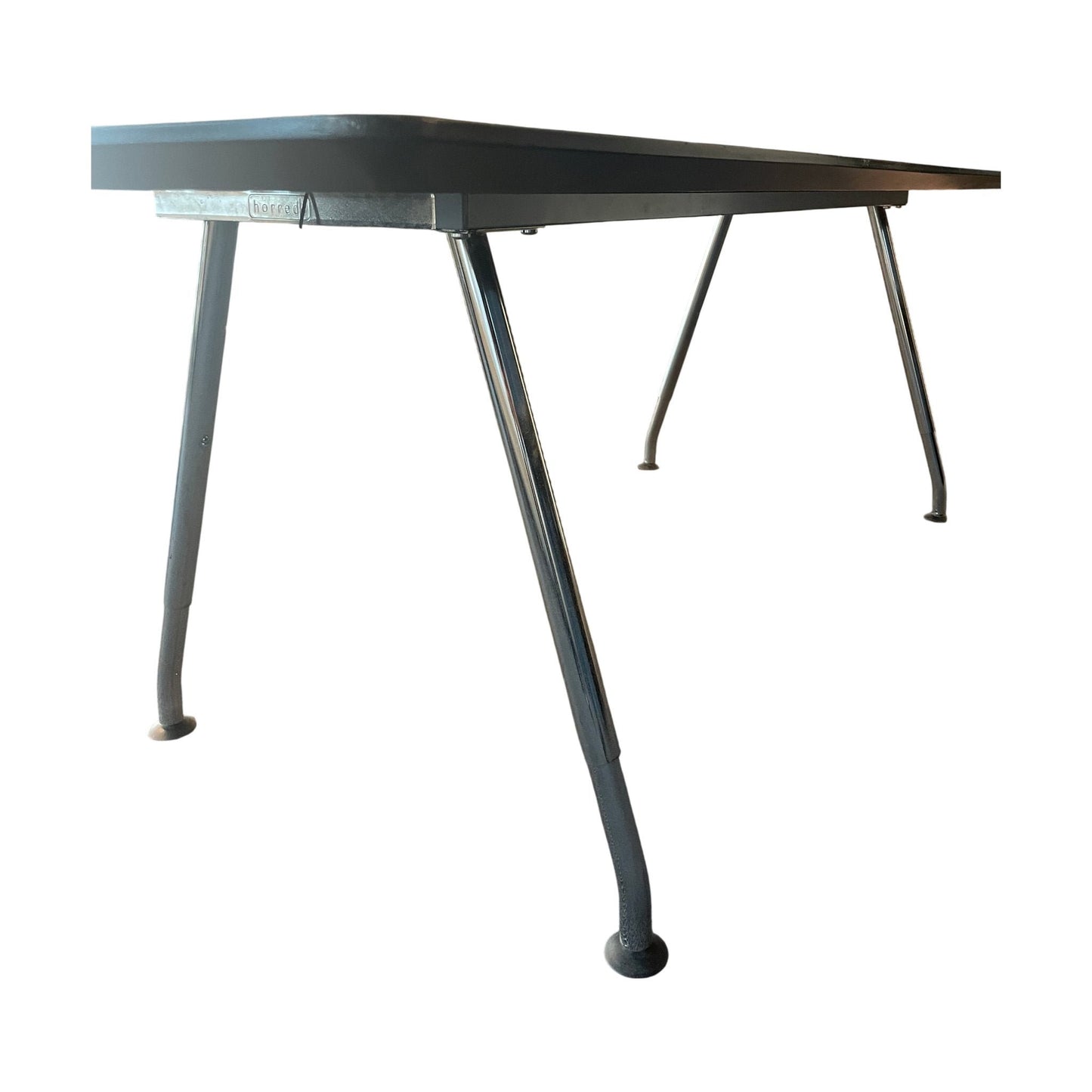 Møtebord fra Horreds, svart plate, 220x90 cm