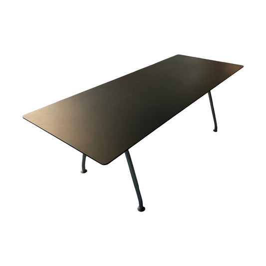 Møtebord fra Horreds, svart plate, 220x90 cm