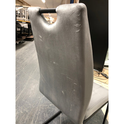 Ulla spisestol, velour, grå