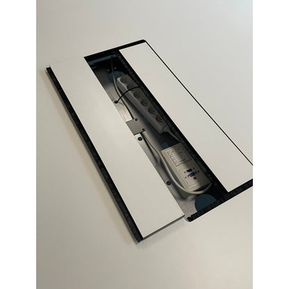 Møtebord, hvit laminat, 360x140 cm