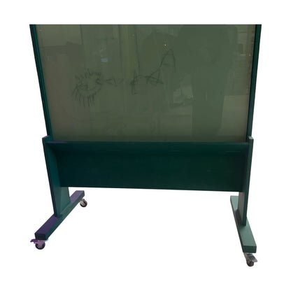 Selvstående whiteboard m/hjul, 100x205 cm