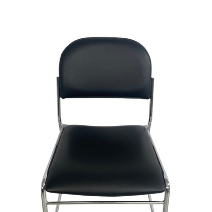 Møteromsstol i skinn, stabelbar