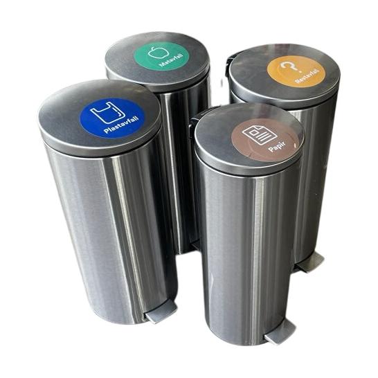 Brabantia pedalbøtte i krom, 30x34x65 cm