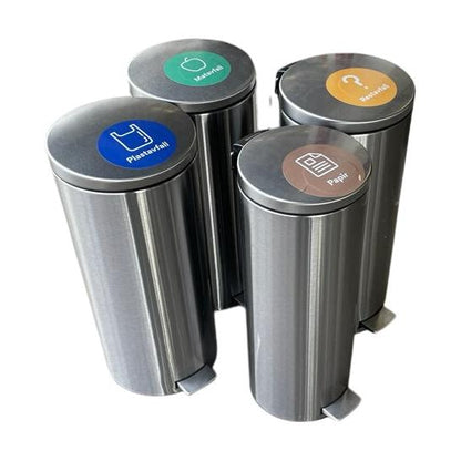 Brabantia pedalbøtte i krom, 30x34x65 cm