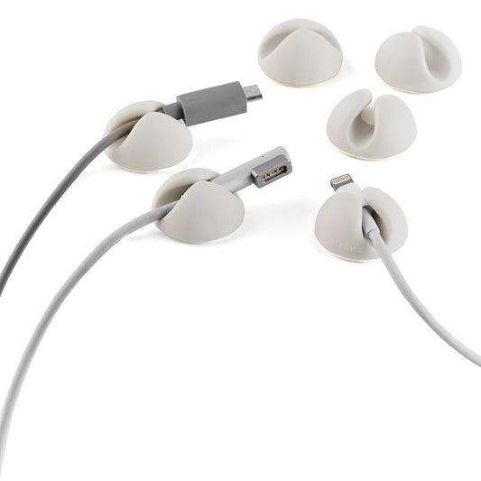 Kabelholder, 6-pk, hvit fra AJ Produkter