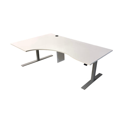 Elektrisk hev/senk hjørnebord fra Kinnarps, 180x120cm