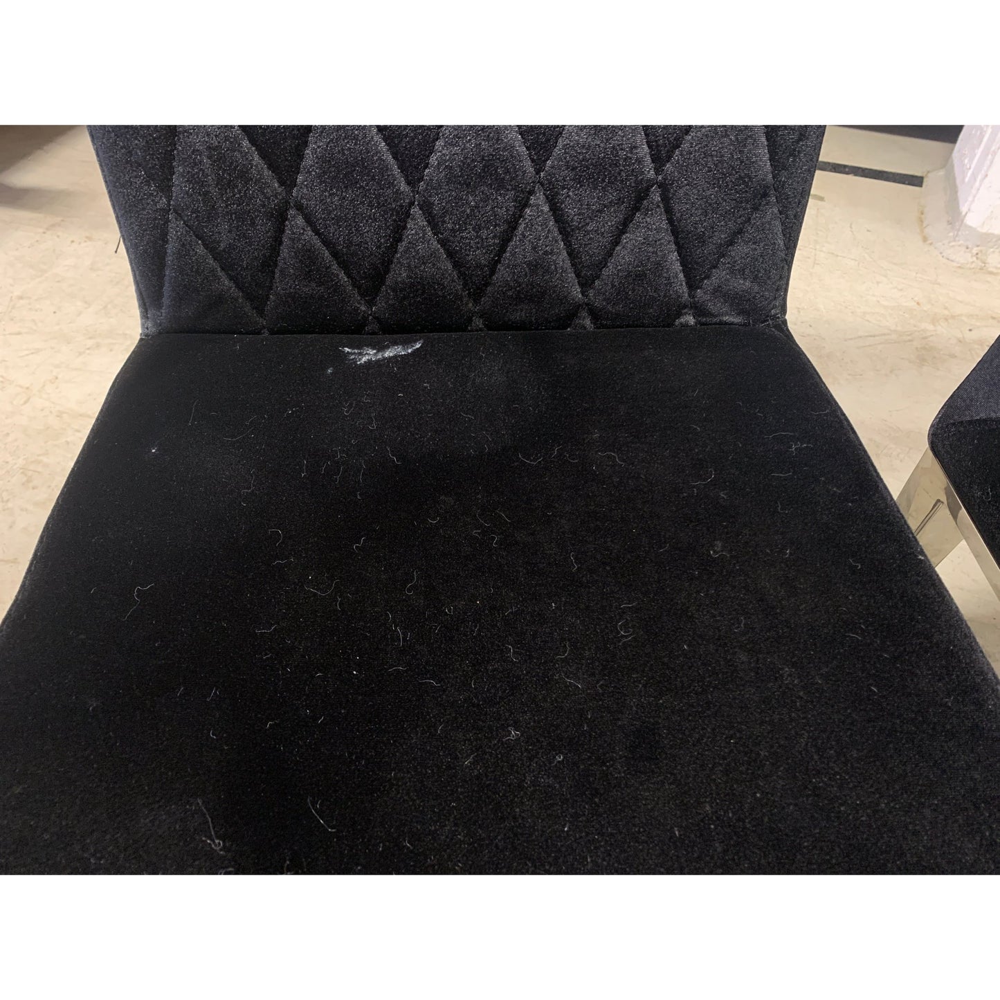 Messina spisestol, velour, blå