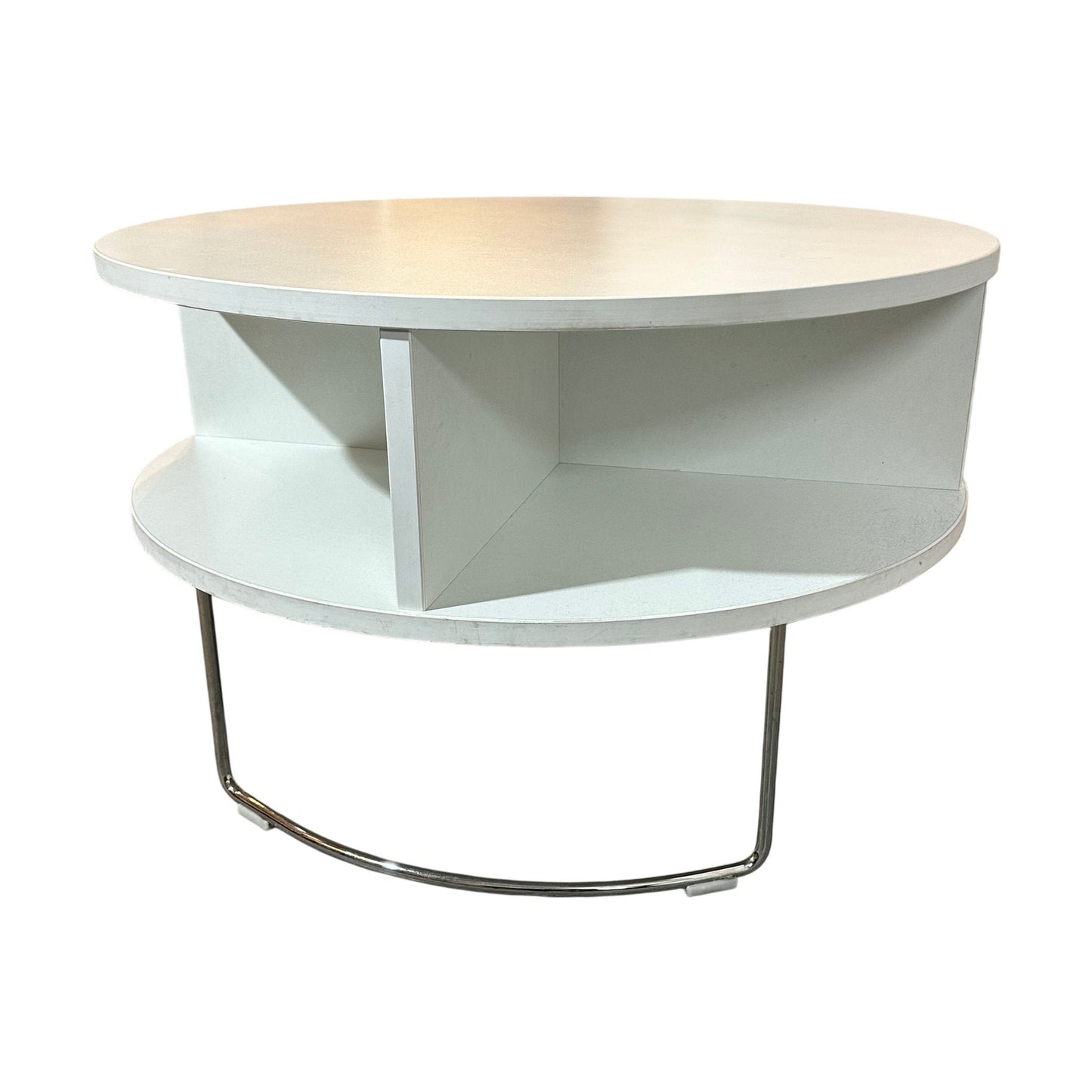 Pivot sidebord fra VAD, hvit, Ø67 cm, h43 cm