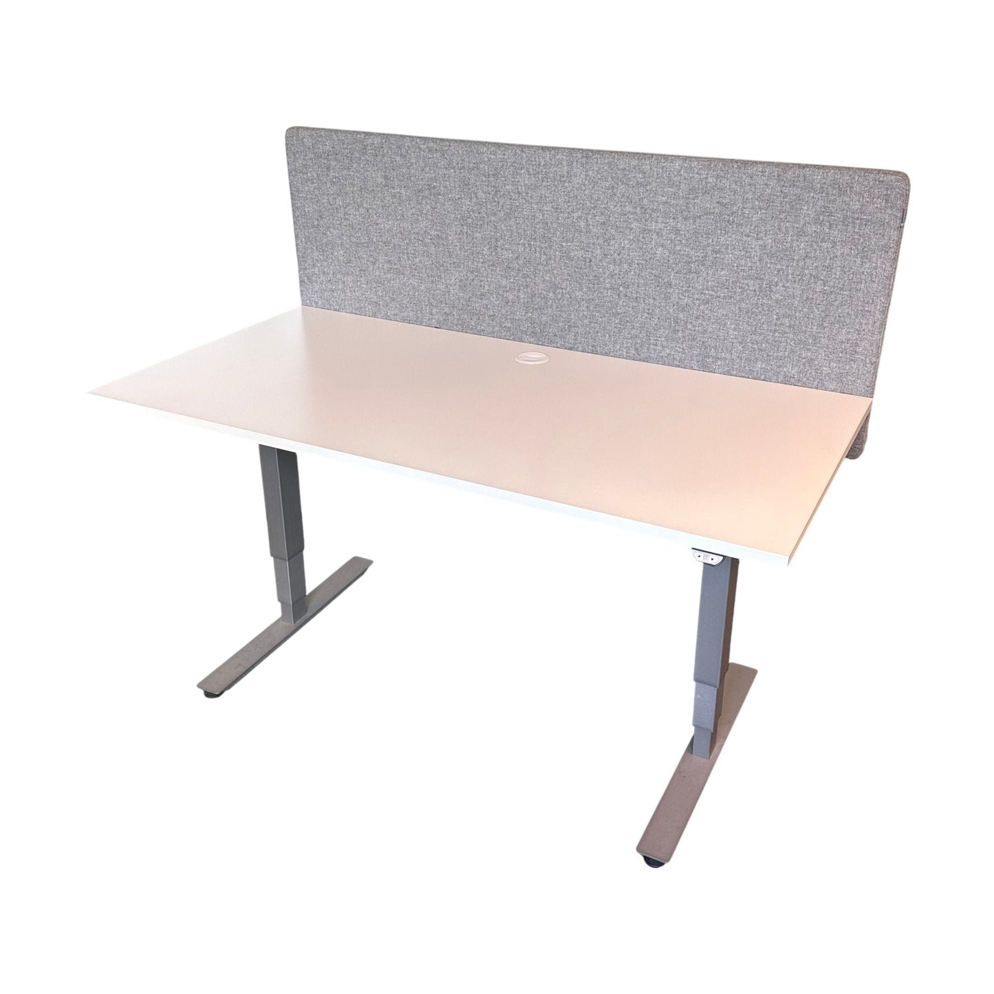 Elektrisk hev/senk skrivebord inkludert bordskillevegg, 160x80 cm