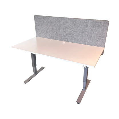Elektrisk hev/senk skrivebord inkludert bordskillevegg, 160x80 cm