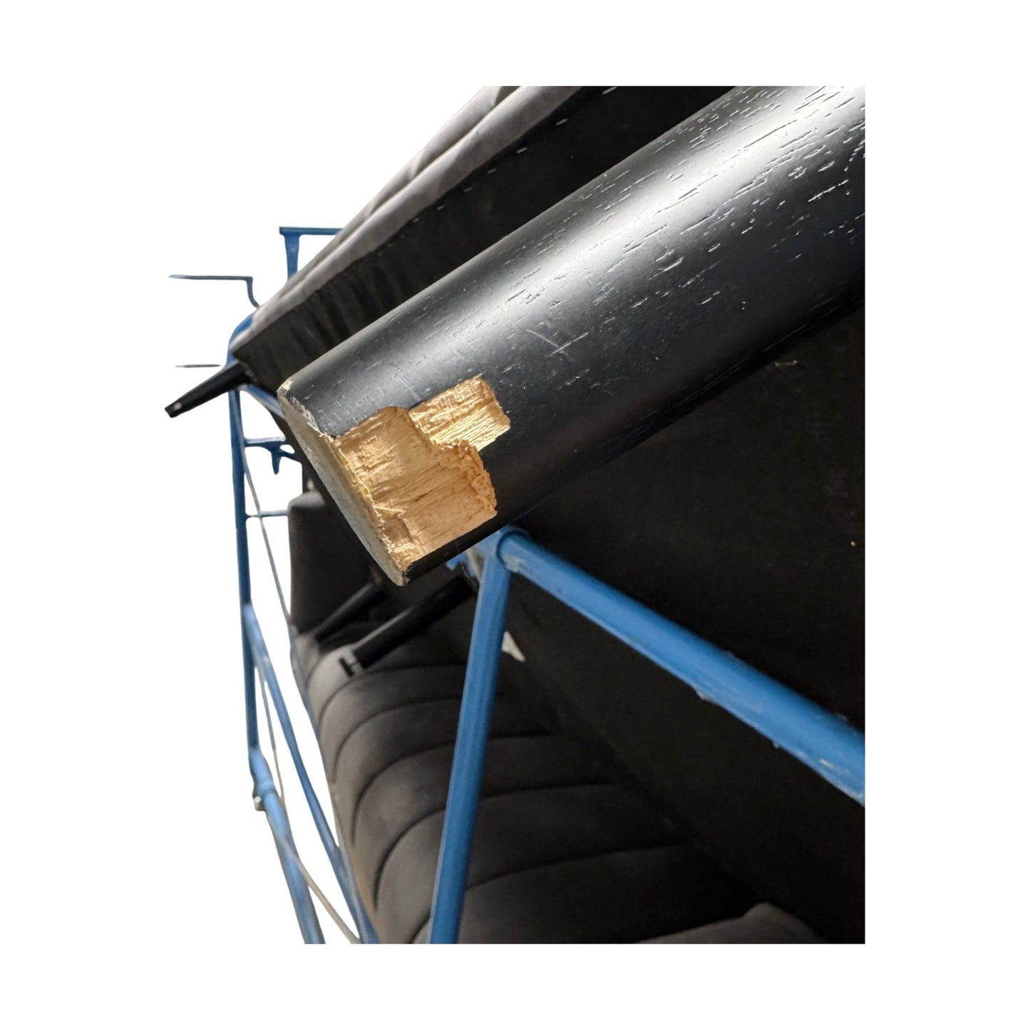 Tampa 3-seter sofa, grå velour, høye treben