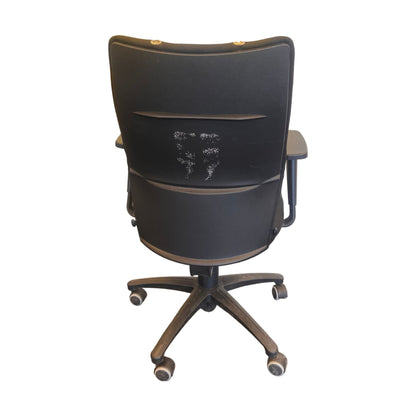 Kontorstol Vela, svart m/ armlener