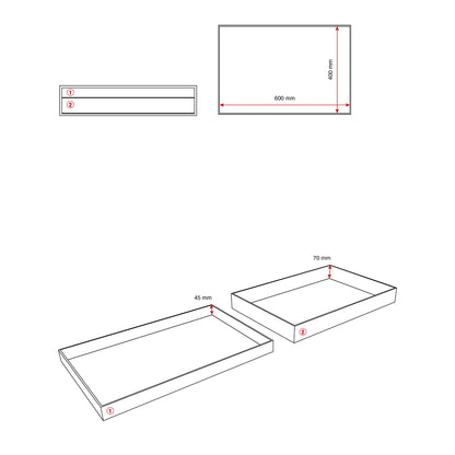 Hyllevogn MOVE med 2 skuffer + verktøypanel, 850x480x1345 mm fra AJ Produkter
