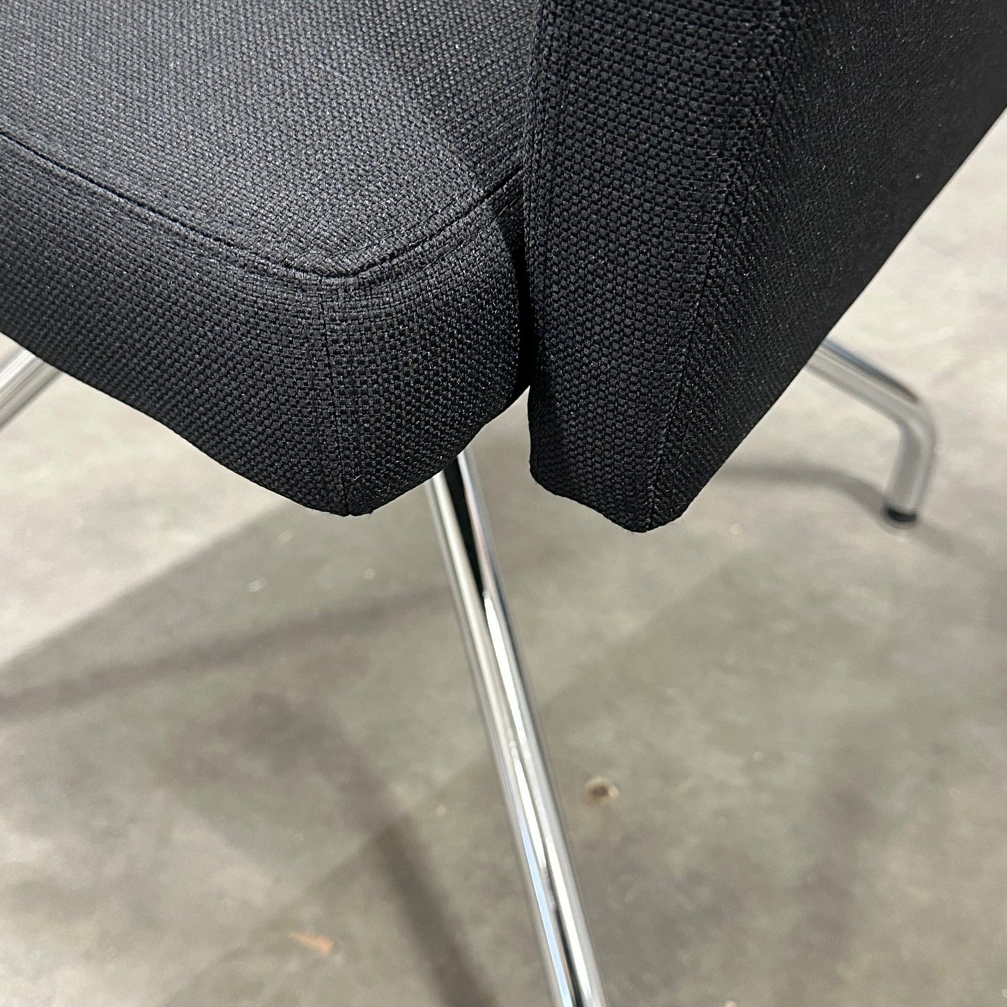 STRATFORD lenestol, sort stoff