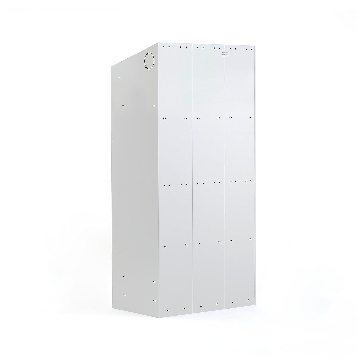 Garderobeskap CLASSIC, 3 seksjoner, skrått tak, svart