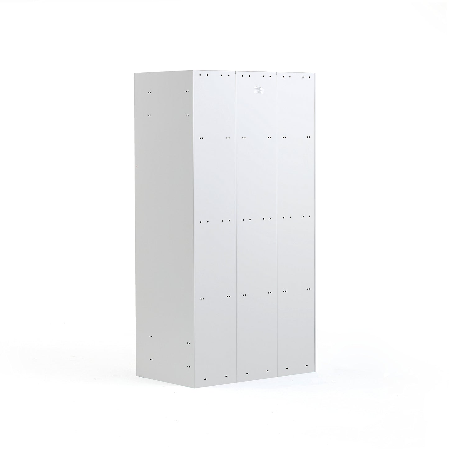 Garderobeskap CLASSIC, 3 seksjoner, flatt tak, H1740 B900 D550 mm, svart fra AJ Produkter