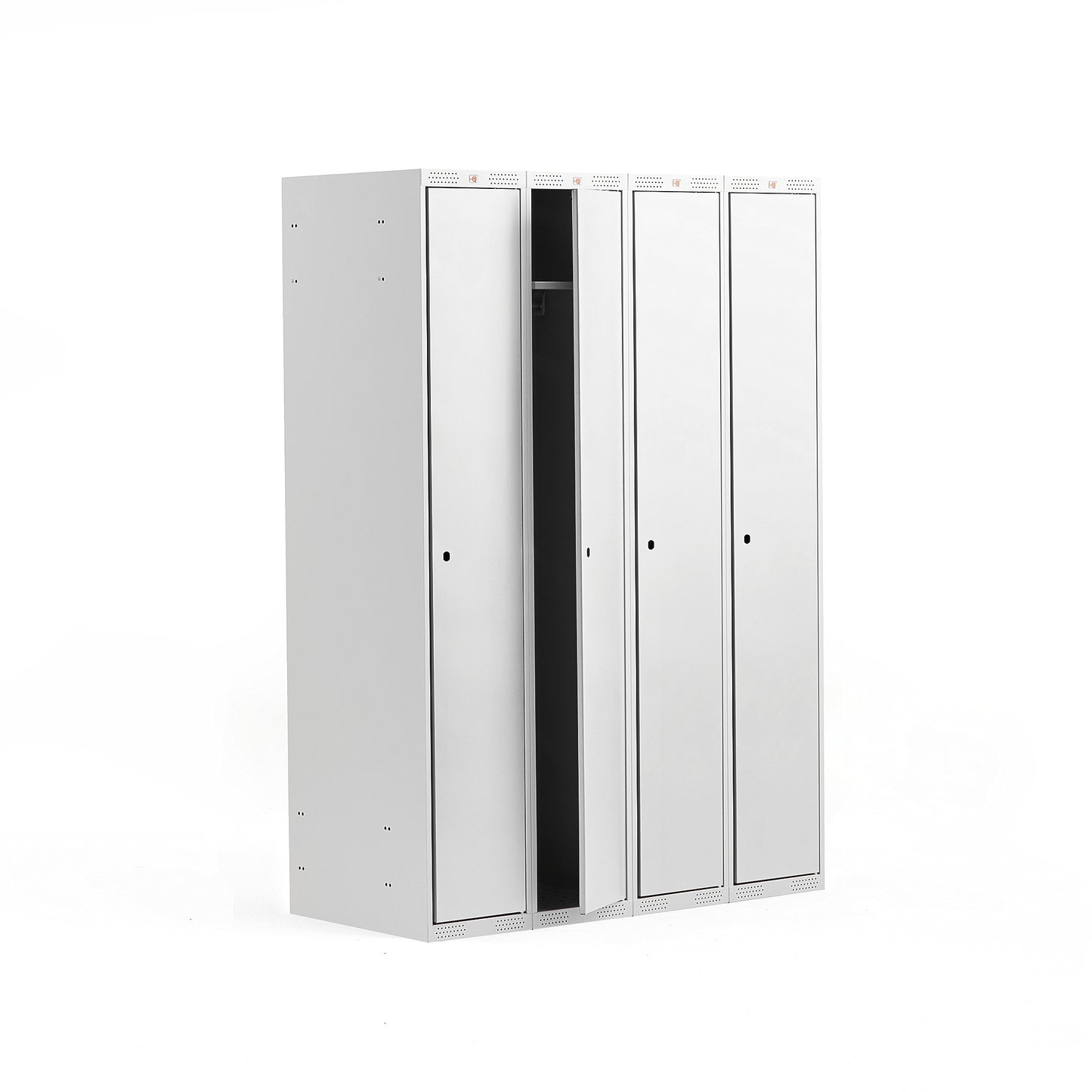 Garderobeskap CLASSIC, H1740 B1200 D550 mm, grå