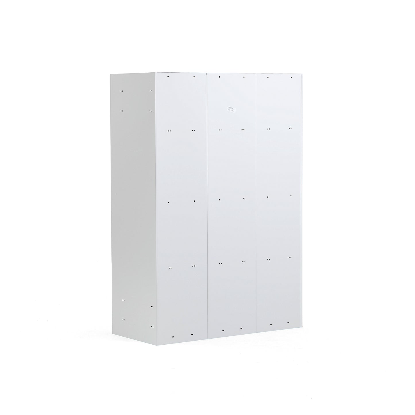 Garderobeskap CLASSIC, 3 seksjoner, flatt tak, H1740 B1200 D550 mm, svart