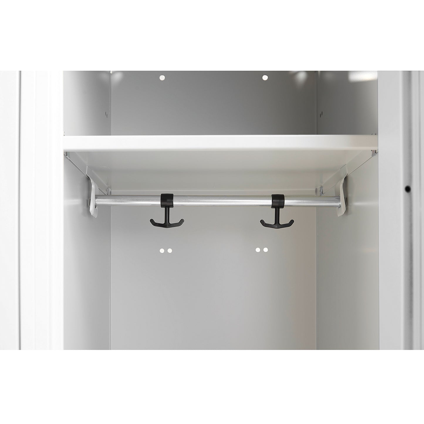 Garderobeskap CLASSIC, H1740 B1200 D550 mm, grå