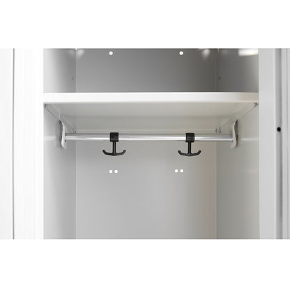 Garderobeskap CLASSIC, H1740 B1200 D550 mm, grå