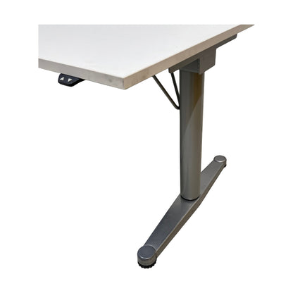 Elektrisk hev/senk skrivebord fra Horreds, hvit plate, 180x80 cm