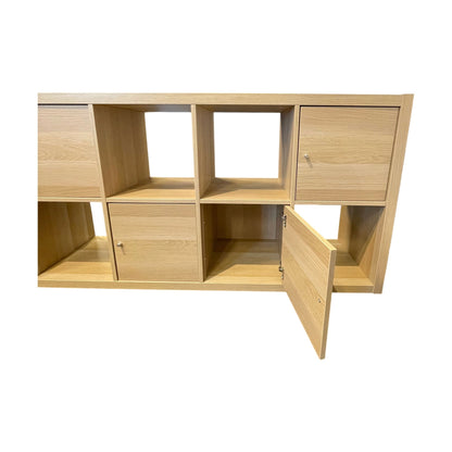 Hylle i hvit eik fra IKEA, Kallax, 77x40x147 cm