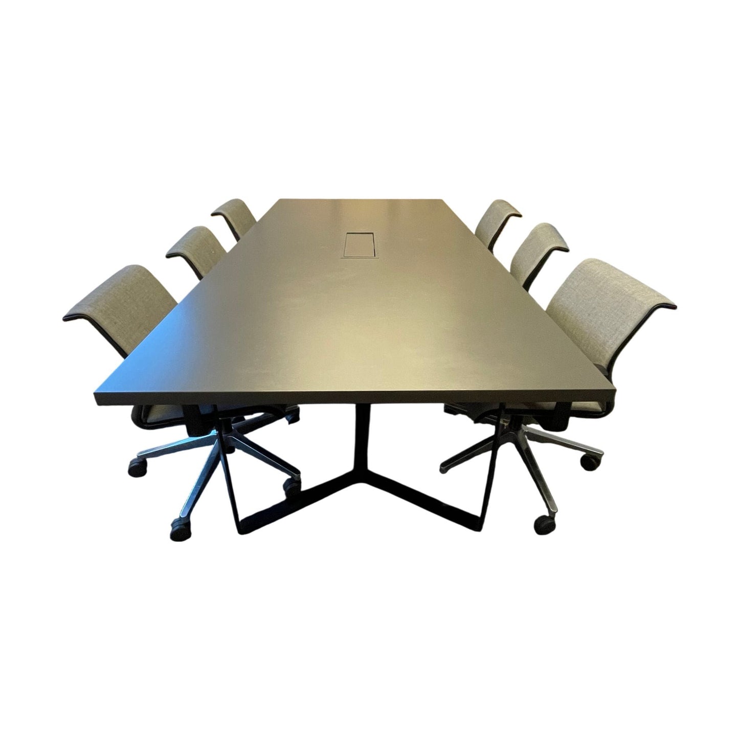 Narbutas Plana møtebord, mørk grå laminat, 240x120 cm