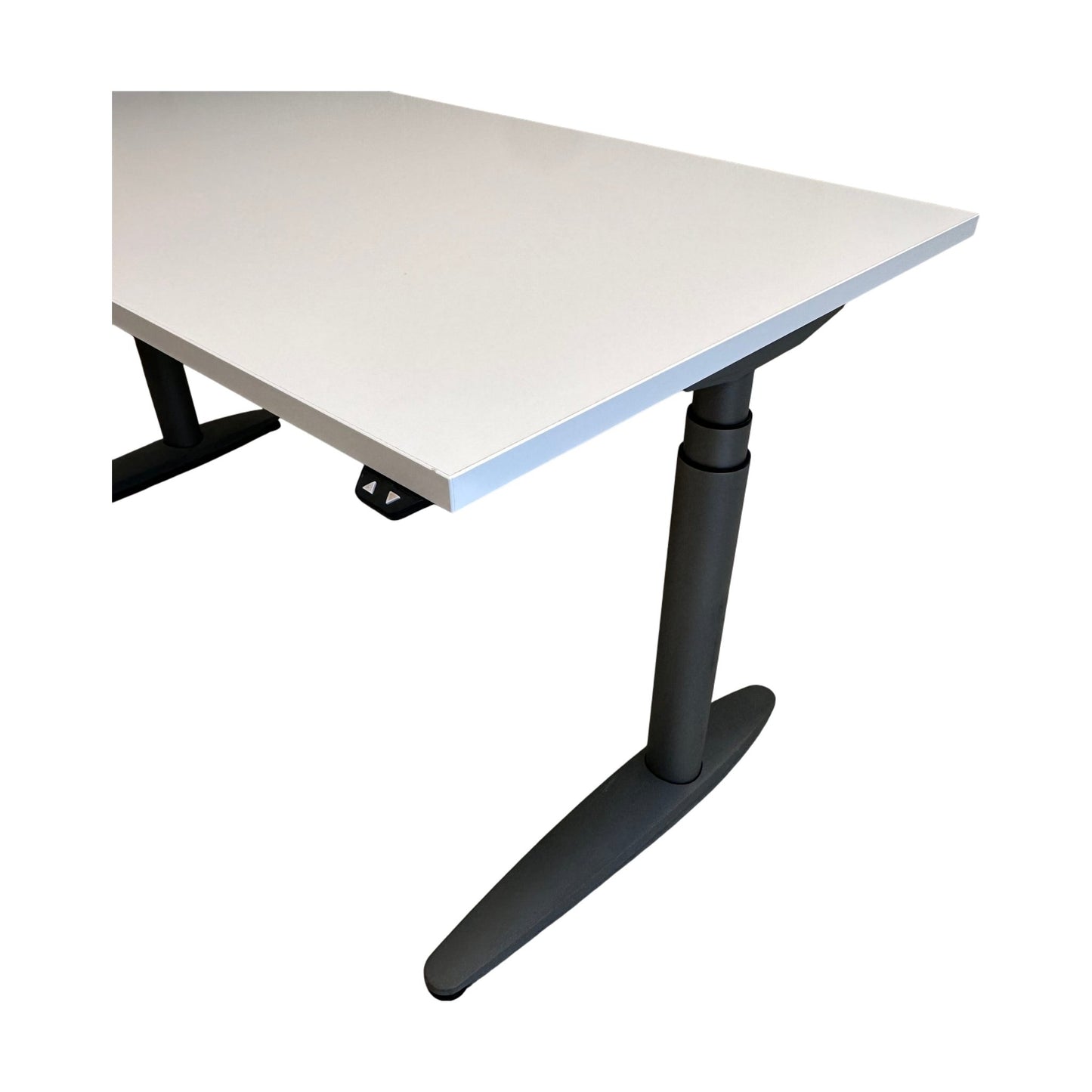 Elektrisk hev/senk skrivebord 160x80 cm, hvit laminat