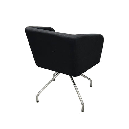 STRATFORD lenestol, sort stoff