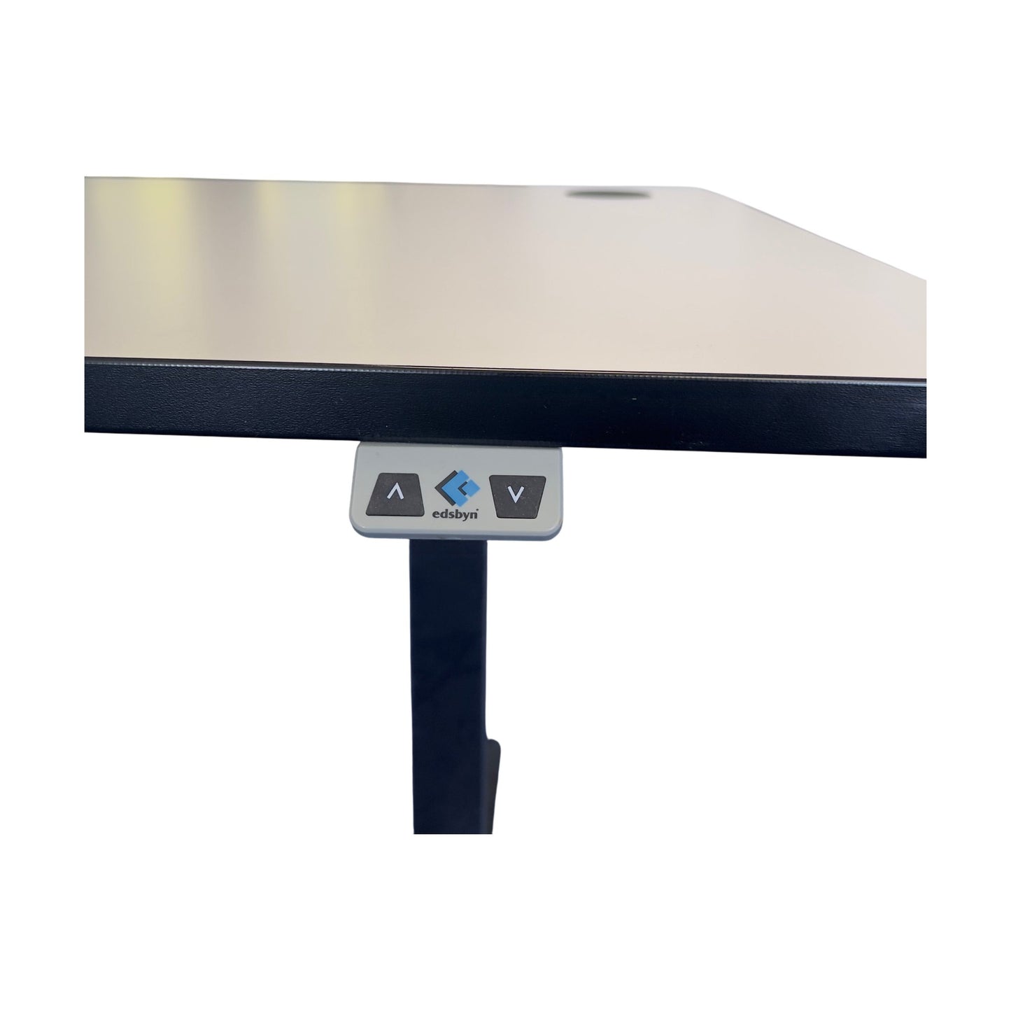 Elektrisk hev/senk skrivebord 160x80 cm, hvit laminat, Edsbyn
