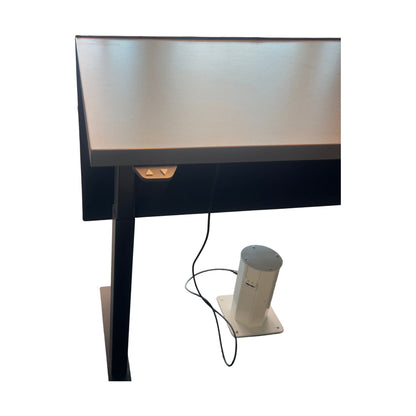 Elektrisk hev/senk skrivebord fra Linak, mørkegrå, 180x120 cm