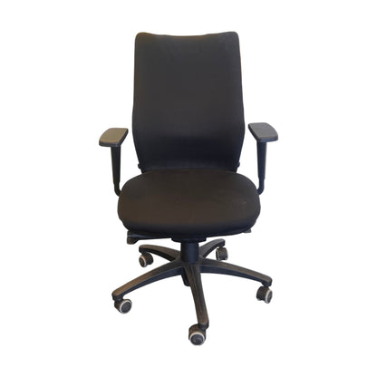 Kontorstol Vela, svart m/ armlener