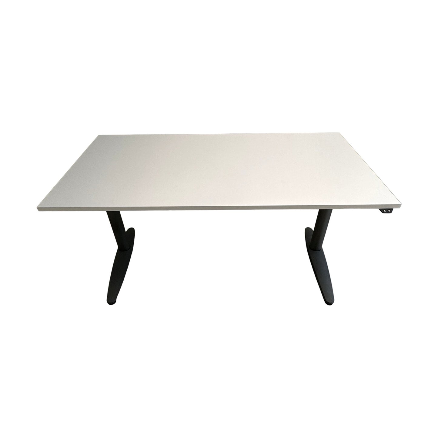 Elektrisk hev/senk skrivebord 160x80 cm, hvit laminat