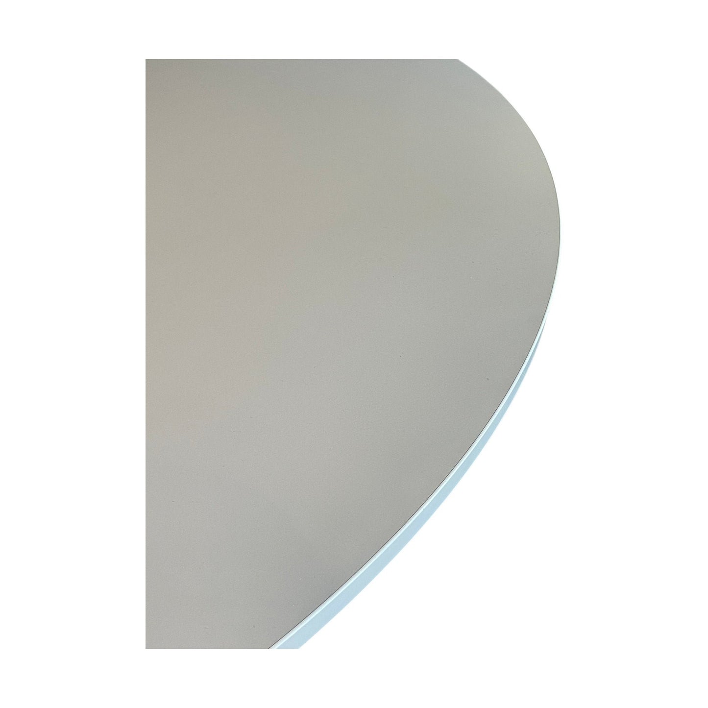 Sirkulært møtebord, hvit, Ø130 cm