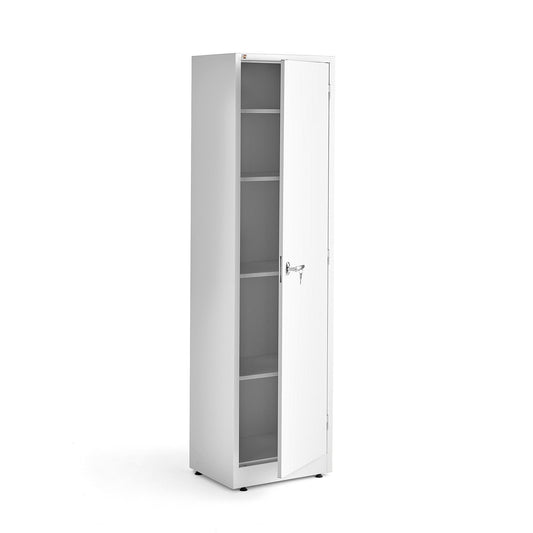 Oppbevaringsskap SMART, H1900 B530 D400 mm, hvit/hvit fra AJ Produkter