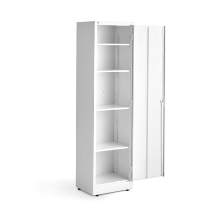 Oppbevaringsskap SMART, H1900 B530 D400 mm, hvit/hvit fra AJ Produkter
