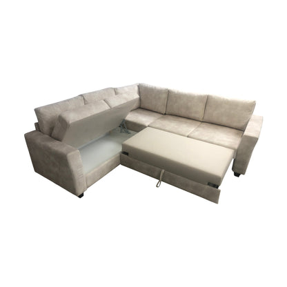 Fakta Sovesofa, tekstil, Boss natur/kremhvit