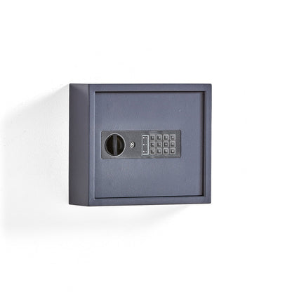 Nøkkelskap BARKER, stål, grå, H310 B350 D120 mm, 25 kroker, kodelås fra AJ Produkter