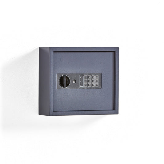 Nøkkelskap BARKER, grå, H310 B350 D120 mm, 25 kroker, kodelås fra AJ Produkter