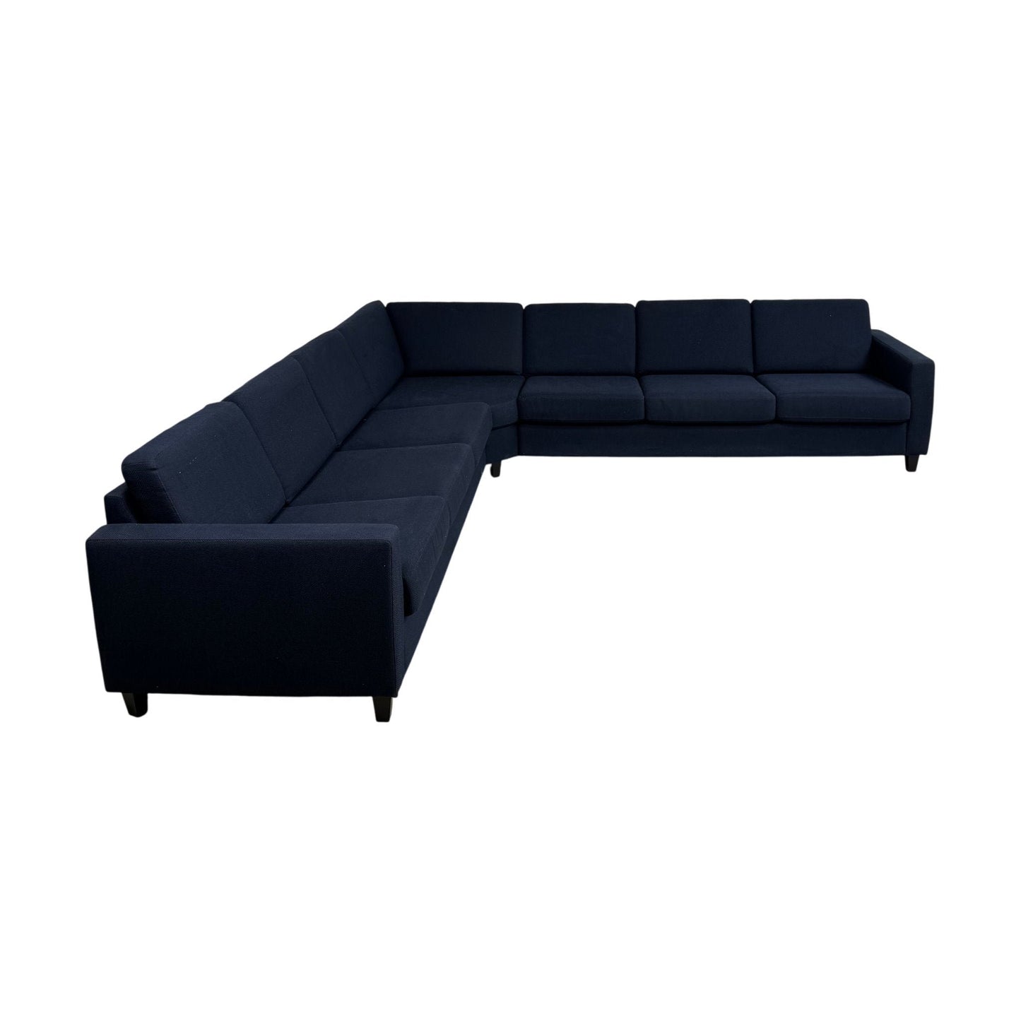 Blå hjørnesofa fra A-Møbler