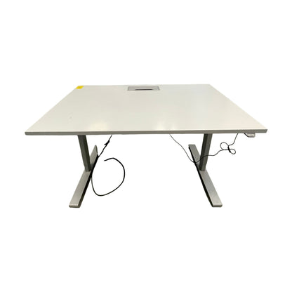 Elektrisk hev/senk skrivebord, grå, 140x80 cm