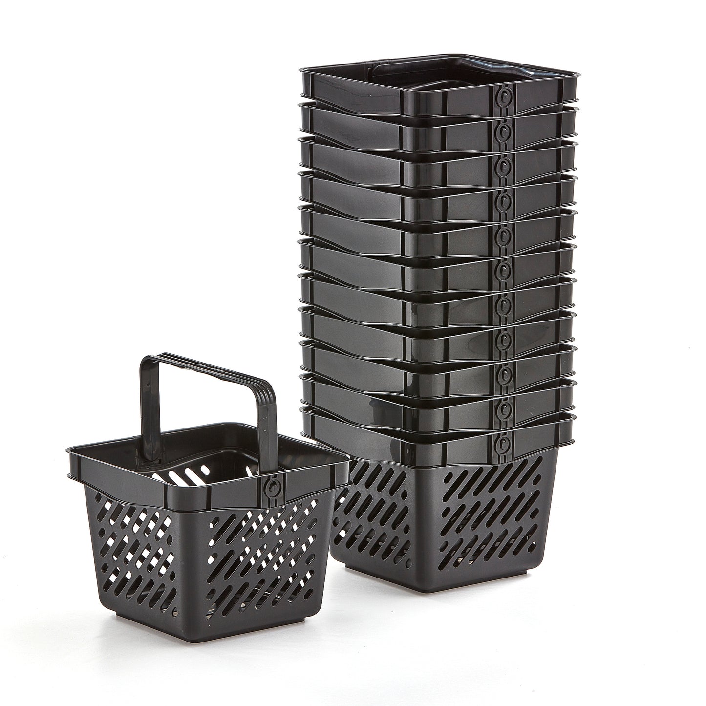 Handlekurv, 10 L, svart, 12-pk fra AJ Produkter