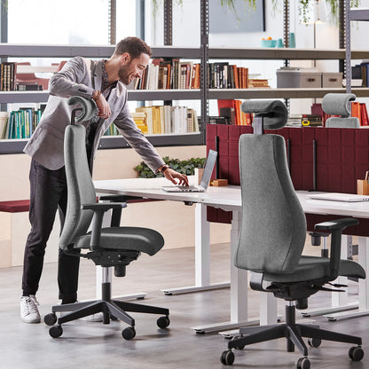 Kontorstol LANCASTER, høy rygg, antrasitt