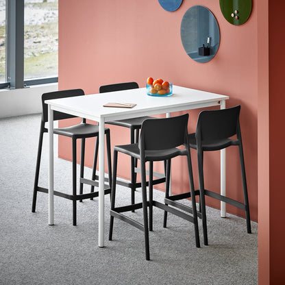 Lav barstol RIO, H650 mm, antrasitt fra AJ Produkter