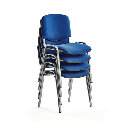 Konferansestol NELSON, 4-pk., blå/grå