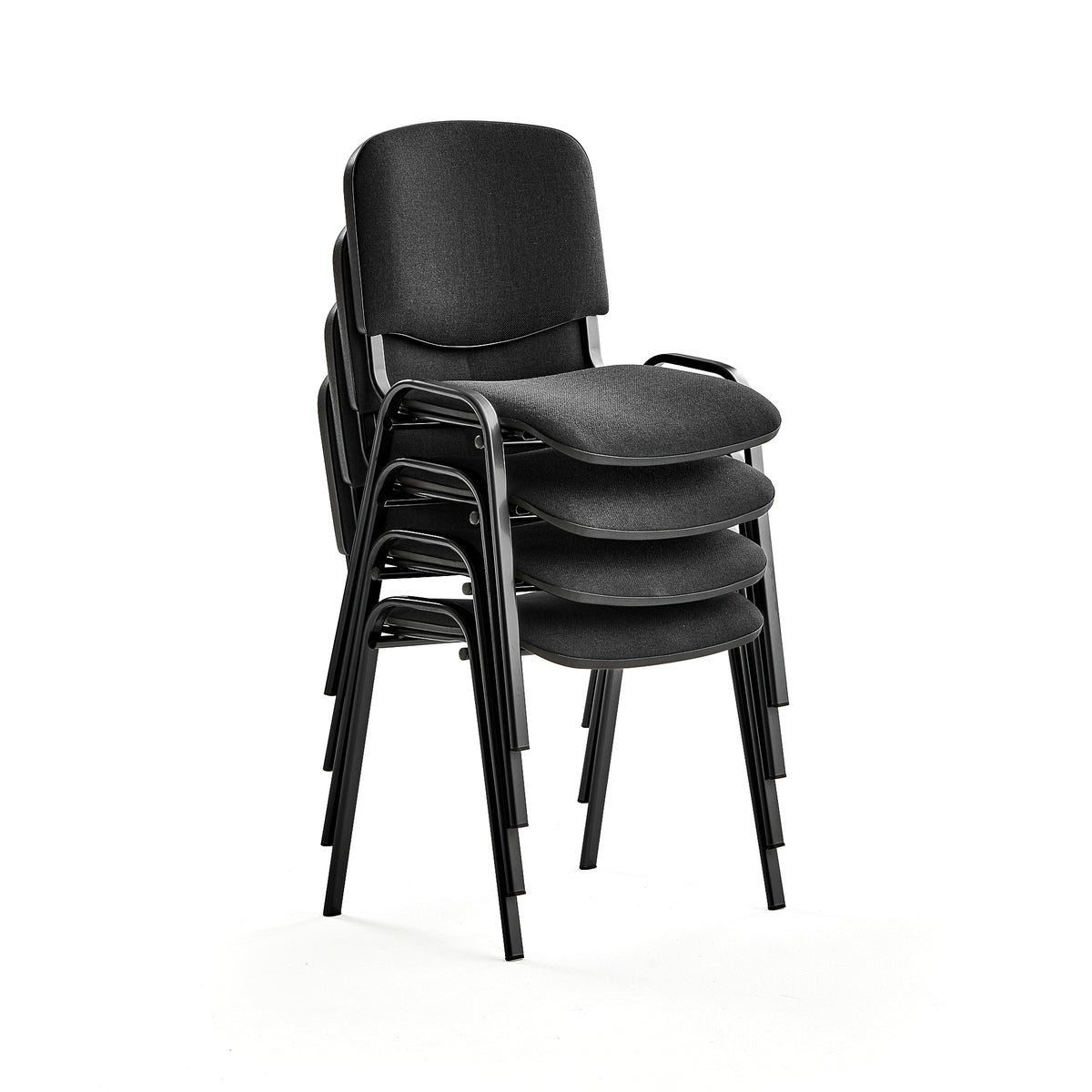 Konferansestol NELSON, 4-pk., svart