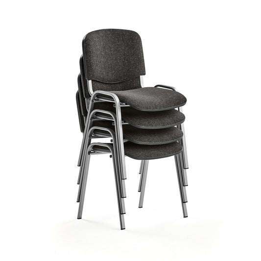 Konferansestol NELSON, 4-pk., grå/grå fra AJ Produkter